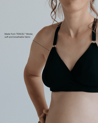 [Magic Black] #en adjustable maternity bra made from soft and breathable materials like tencel modal