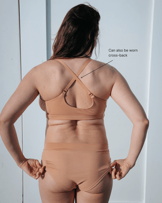 [Caramel Kiss] #en adjustable maternity bra with straight and racerback shoulderbands